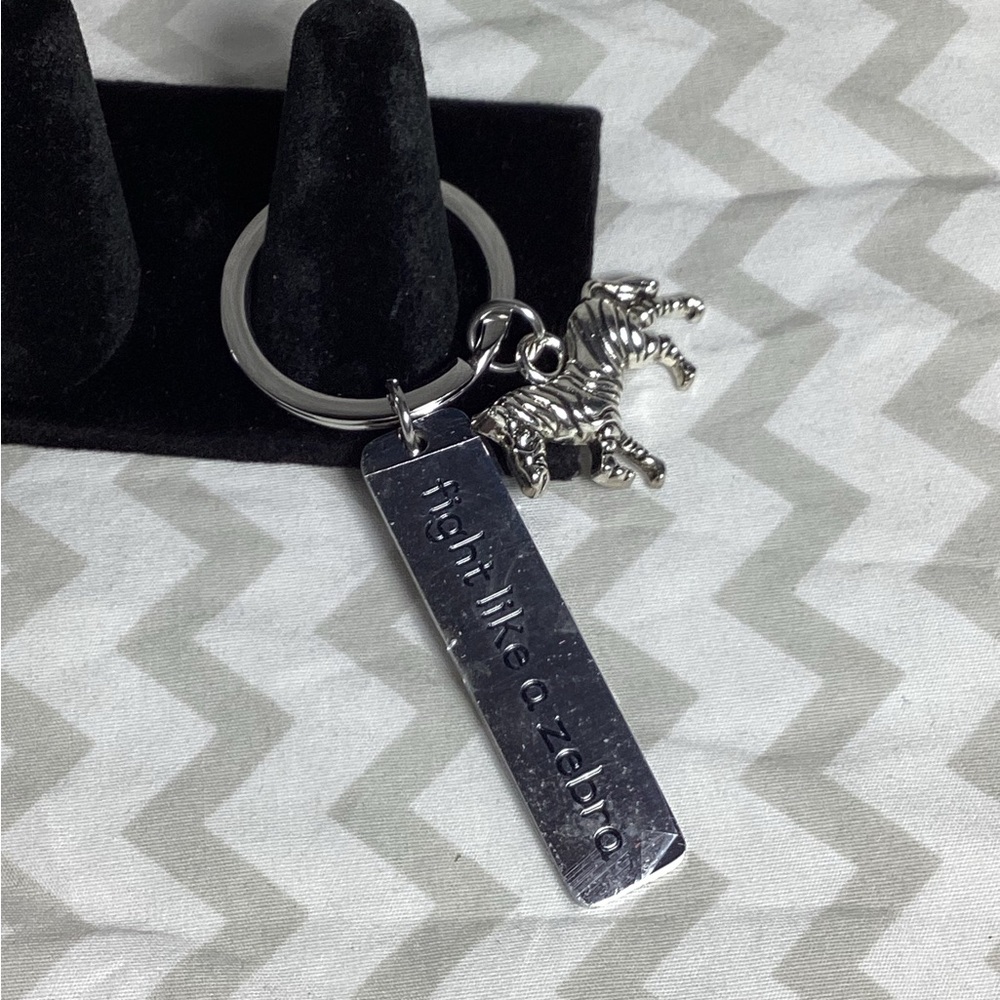 Fight like a zebra Keychain